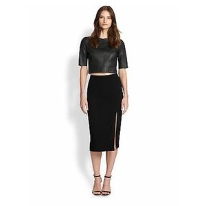 A.L.C. genuine leather crop top M